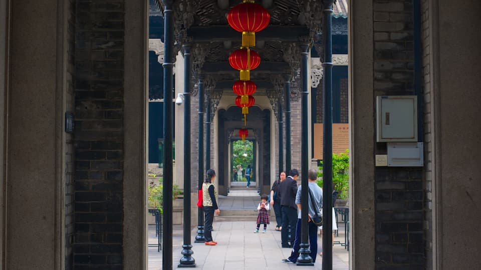 Guangdong Folk Art Museum showing a temple or place of worship, interior views and street scenes