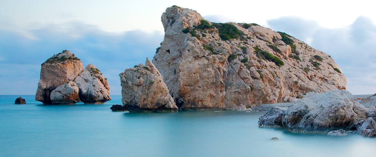 Aphrodite\'s Rock showing rocky coastline
