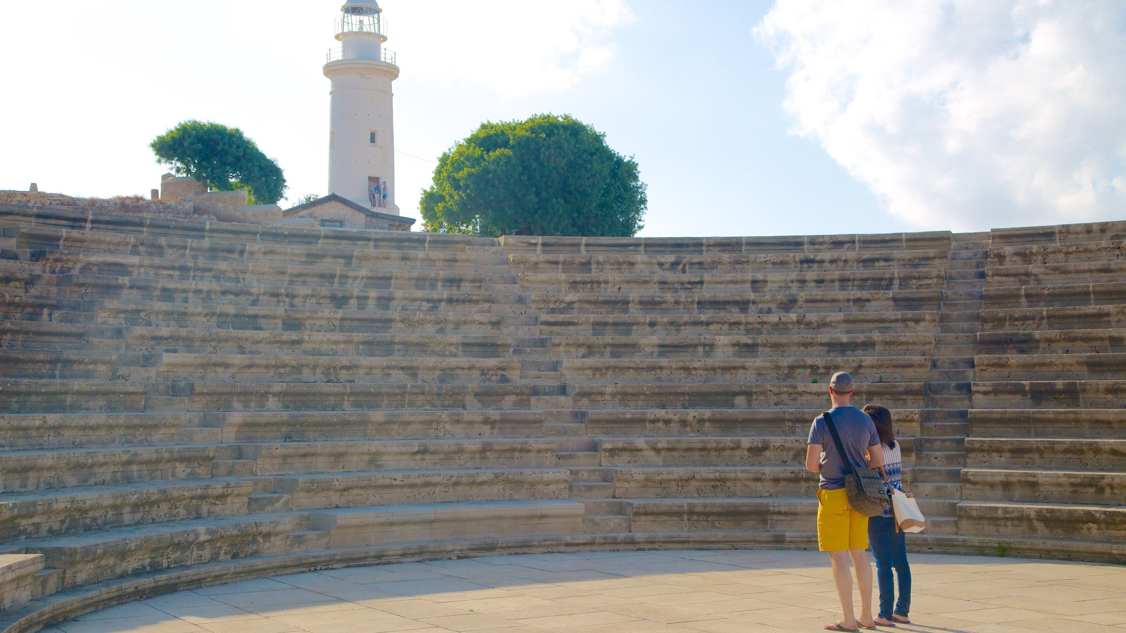 Paphos Archaeological Park toont historische architectuur en ook een stel