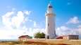 Parque Arqueológico de Paphos mostrando un faro