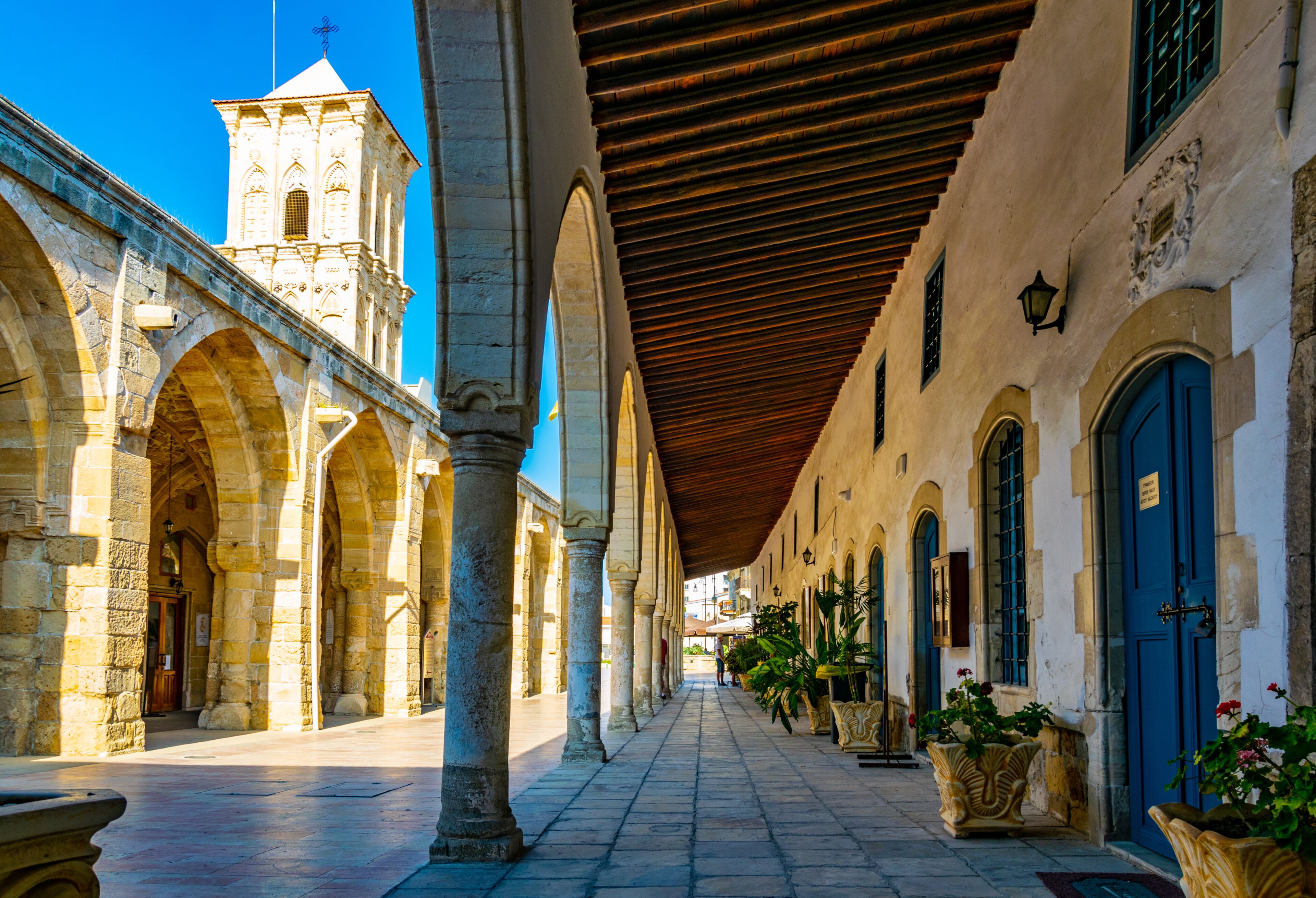 Arcade of Church of Saint Lazarus in Larnaca, Cyprus