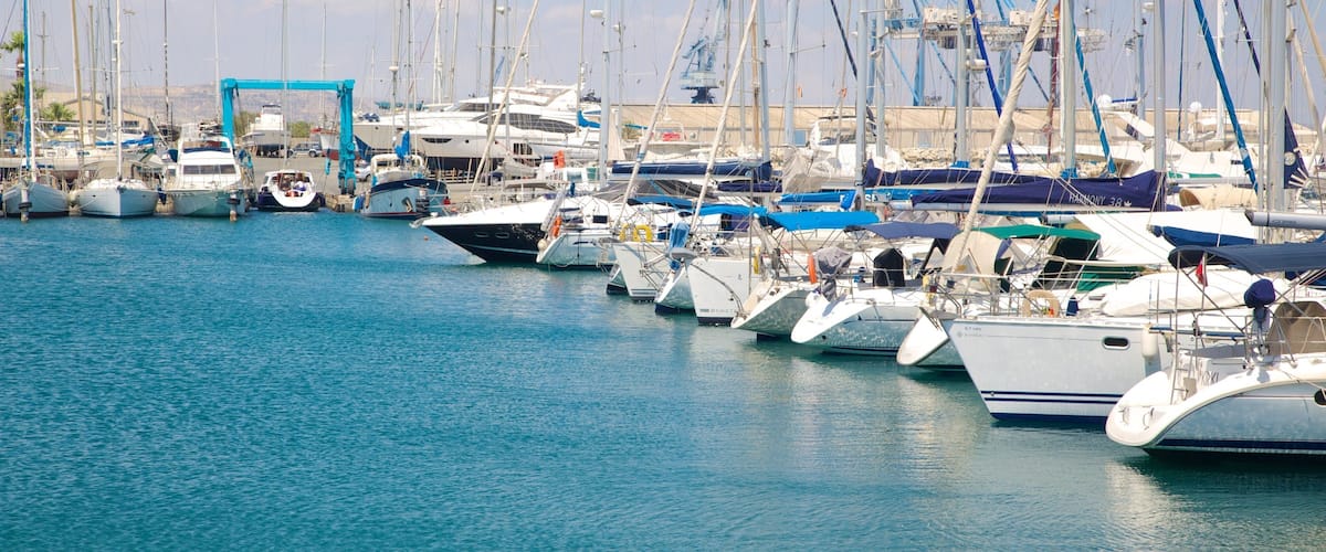 Larnaca Marina featuring a marina