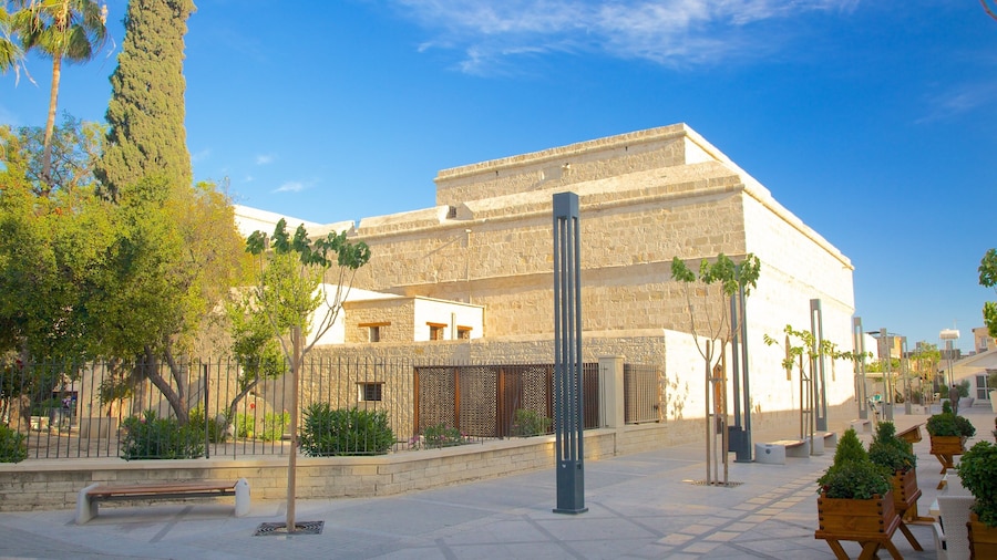 Limassol Castle which includes a castle, heritage architecture and street scenes