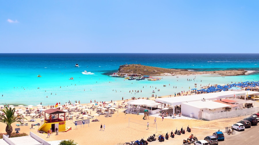 Panorama of Nissi Beach. Ayia Napa. Cyprus.