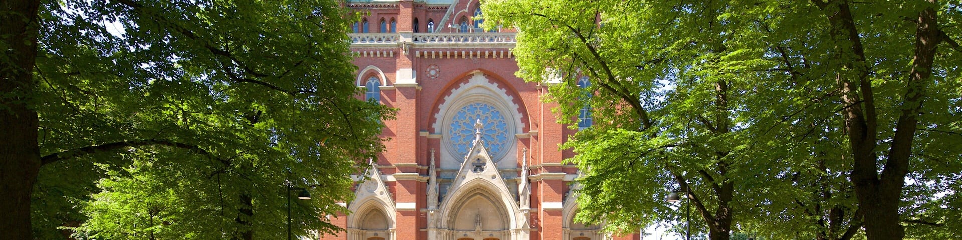 St. John\'s Church featuring a church or cathedral and a park