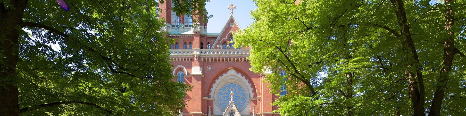 St. John\'s Church featuring a church or cathedral and a park