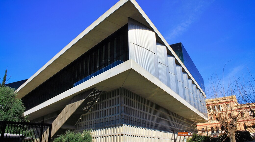 View of the Acropolis museum in Athens, Greece, March 14 2020.
