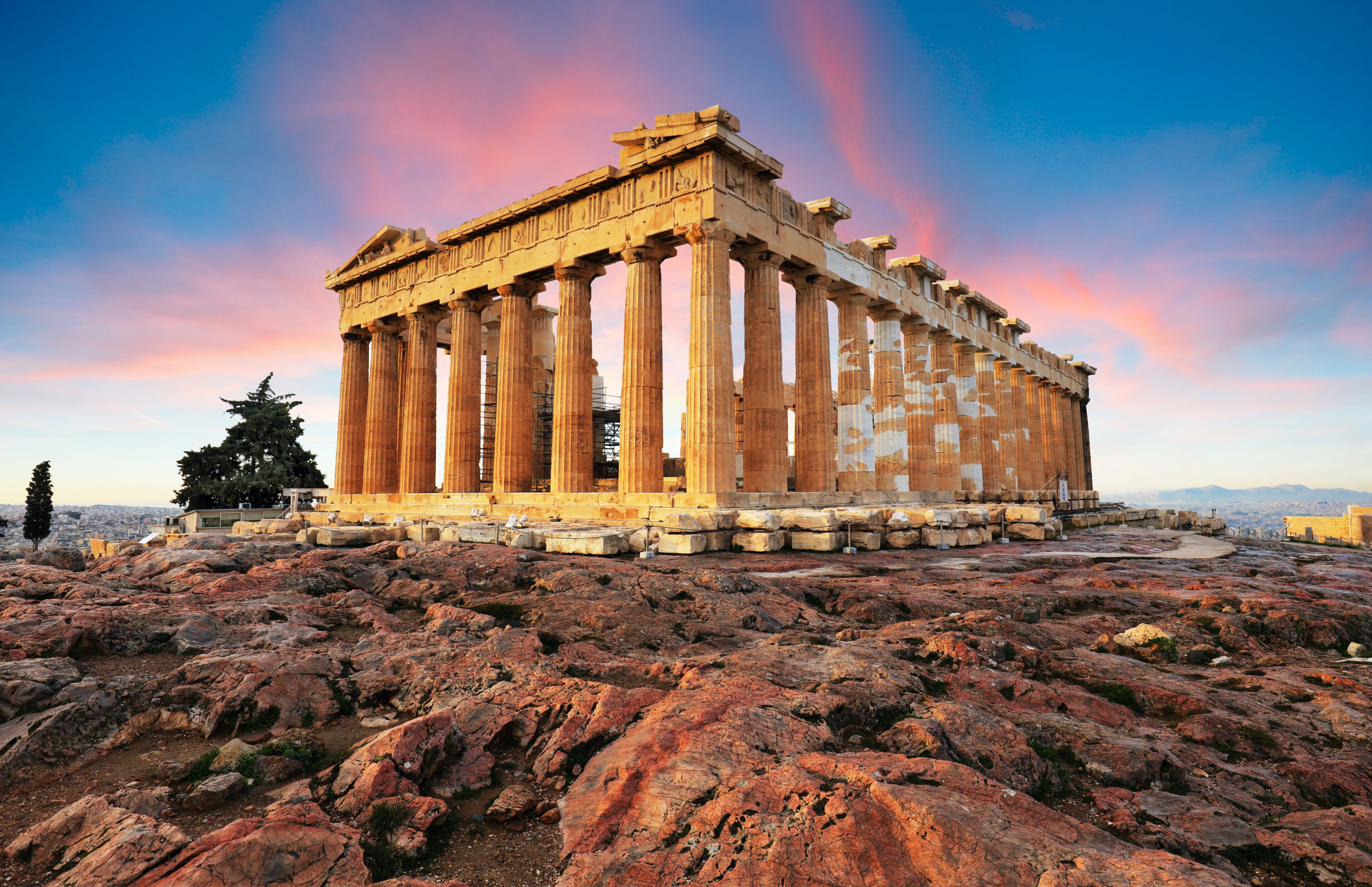 Parthenon on Acropolis, Athens, Greece. Nobody