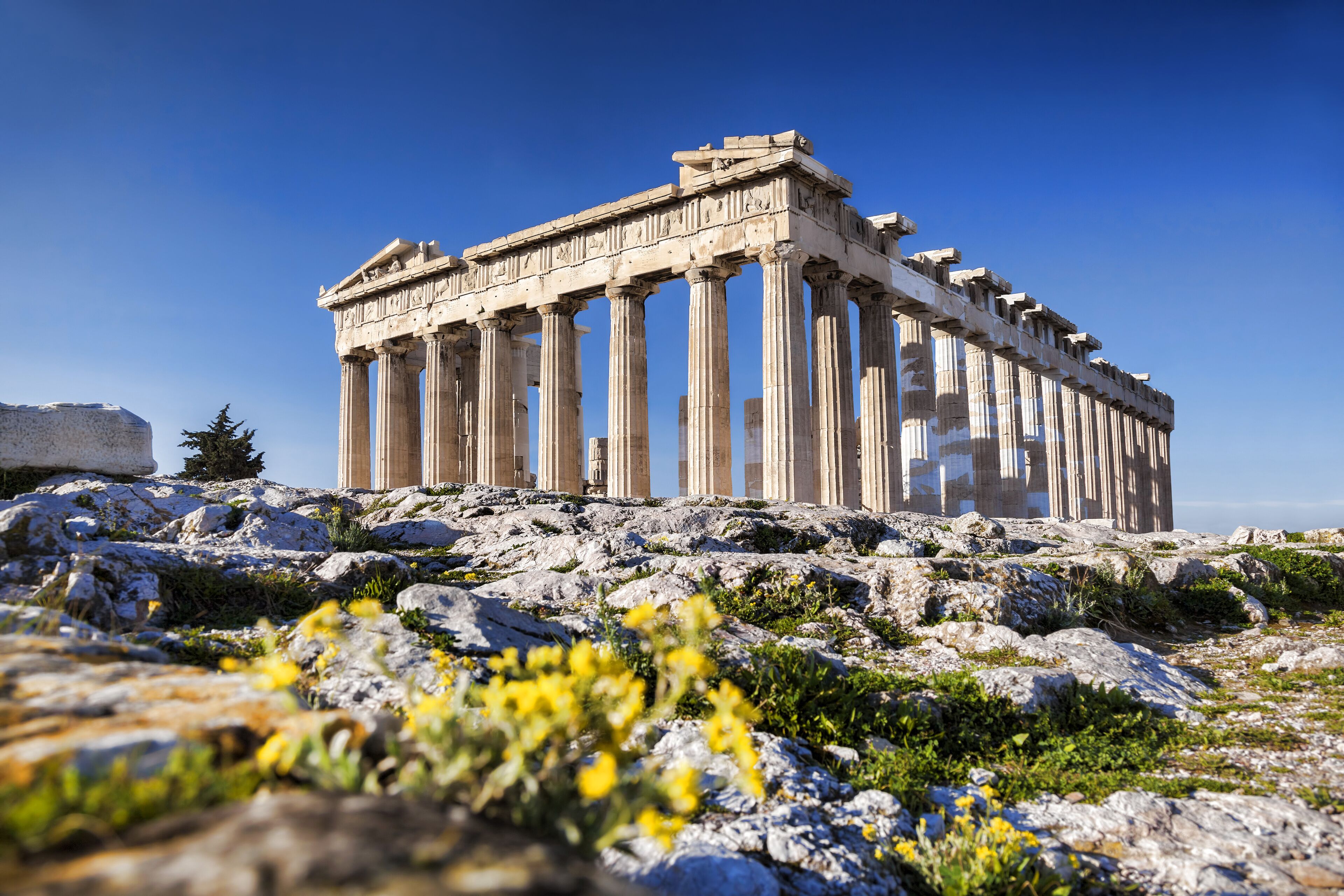 Parthenon temple  on the Athenian Acropolis in  Greece