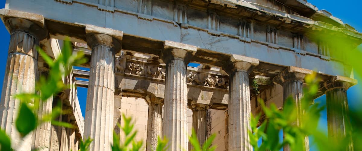 Temple of Hephaestos showing heritage architecture and a temple or place of worship
