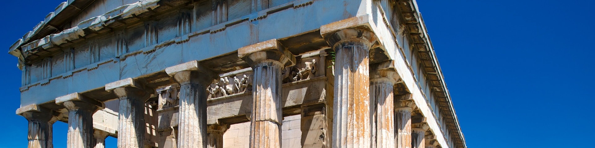 Temple of Hephaestos featuring a temple or place of worship, heritage elements and heritage architecture