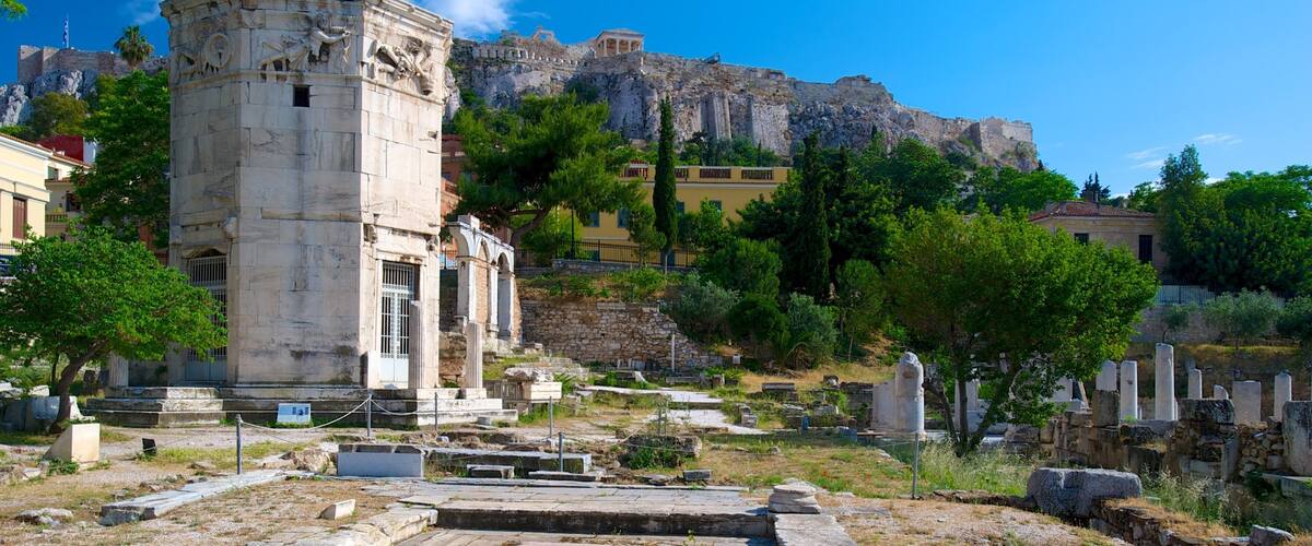 Athen das einen Stadt, historische Architektur und Ruine