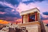 Knossos palace, Crete island, Greece. Detail of ancient ruins of famous Minoan palace of Knossos.