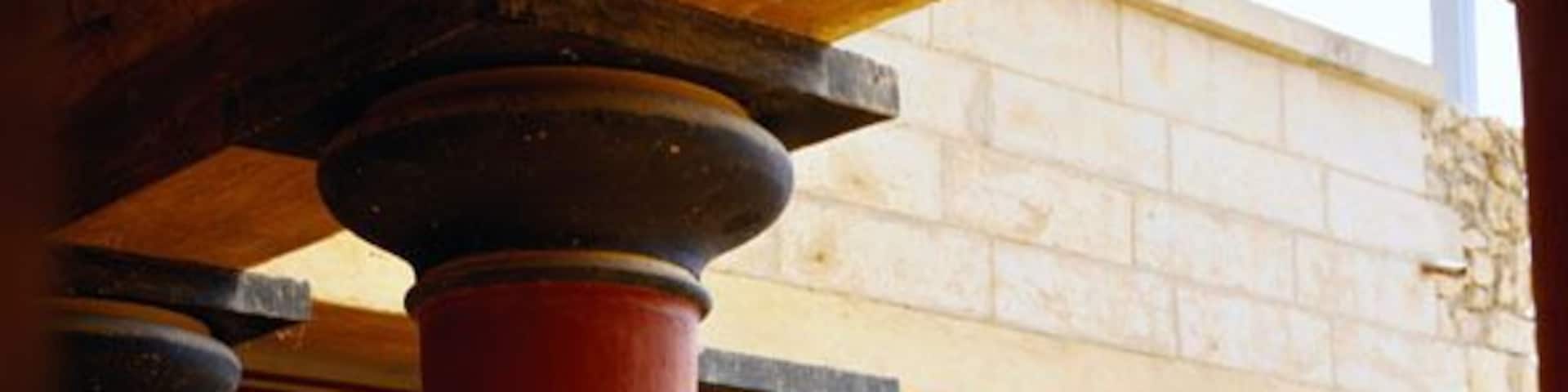 Columns in the Palace of Knossos