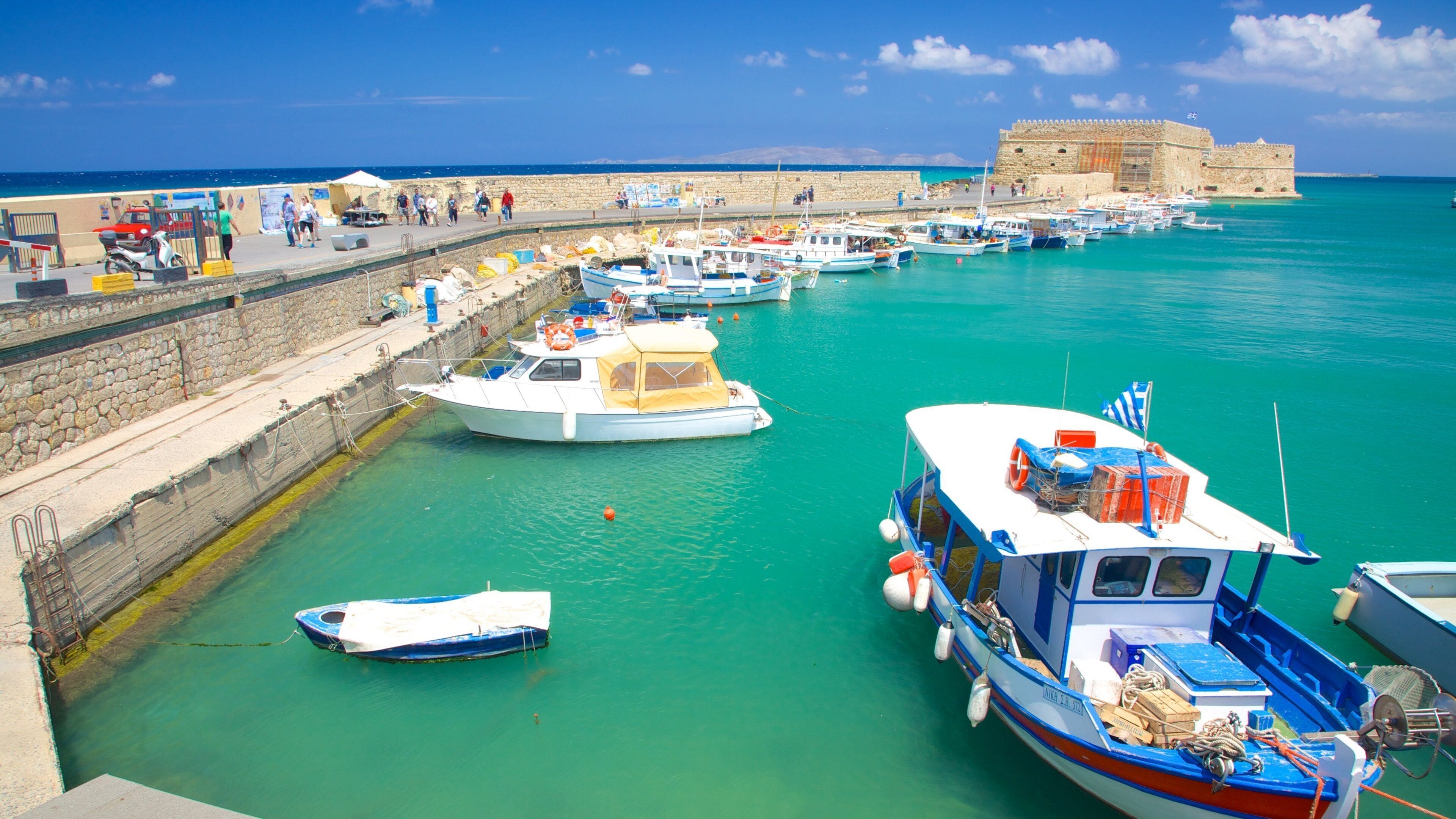 Koules Fortress featuring a bay or harbor