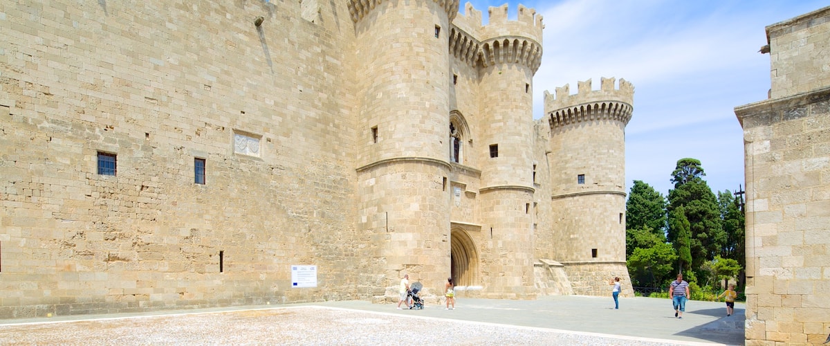 Palace of the Grand Master of the Knights of Rhodes showing a castle and heritage architecture