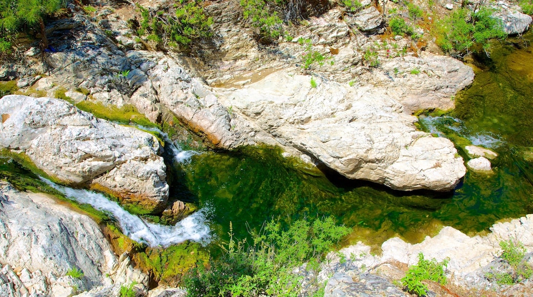 De syv kildene som viser fossestryk og elv eller bekk