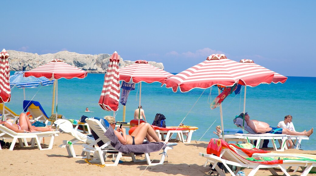 Tsambika Beach showing a sandy beach