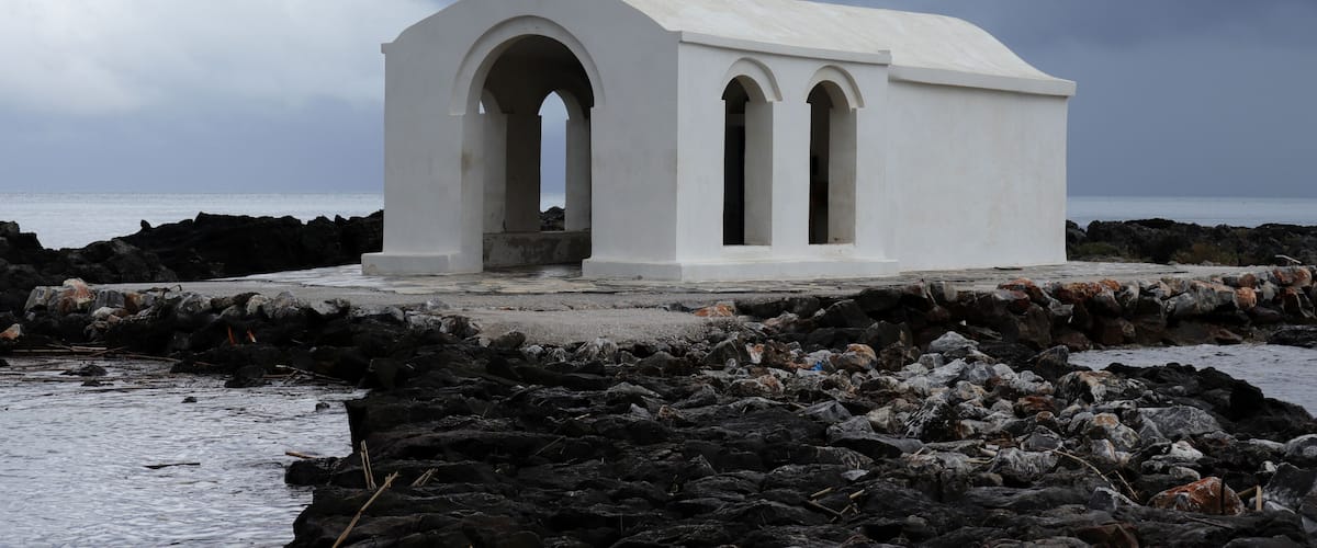 Agios Nikolaos Church in the Sea in Crete