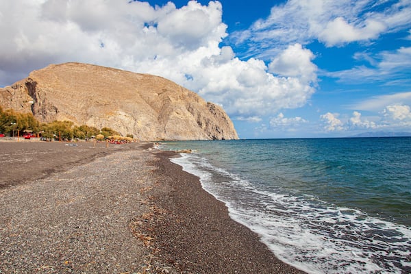 Santorini showing rocky coastline and general coastal views
