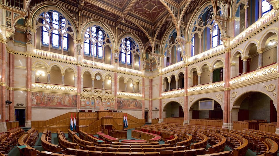 Parliament Building which includes heritage architecture, an administrative buidling and interior views