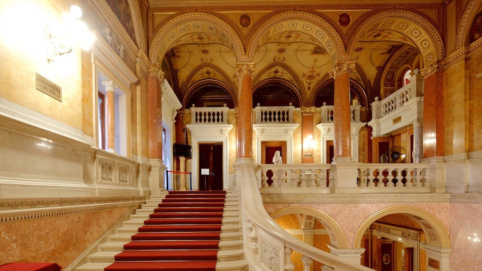 Hungarian State Opera House showing theater scenes and interior views