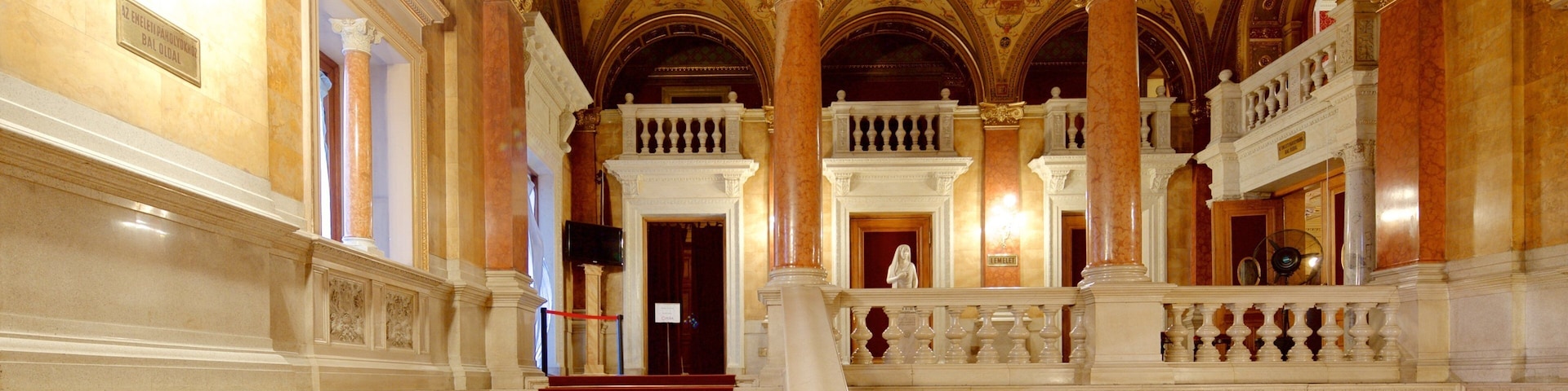 Hungarian State Opera House showing theater scenes and interior views
