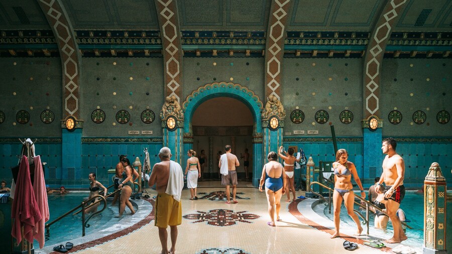 Gellert Thermal Baths and Swimming Pool which includes interior views, a pool and swimming
