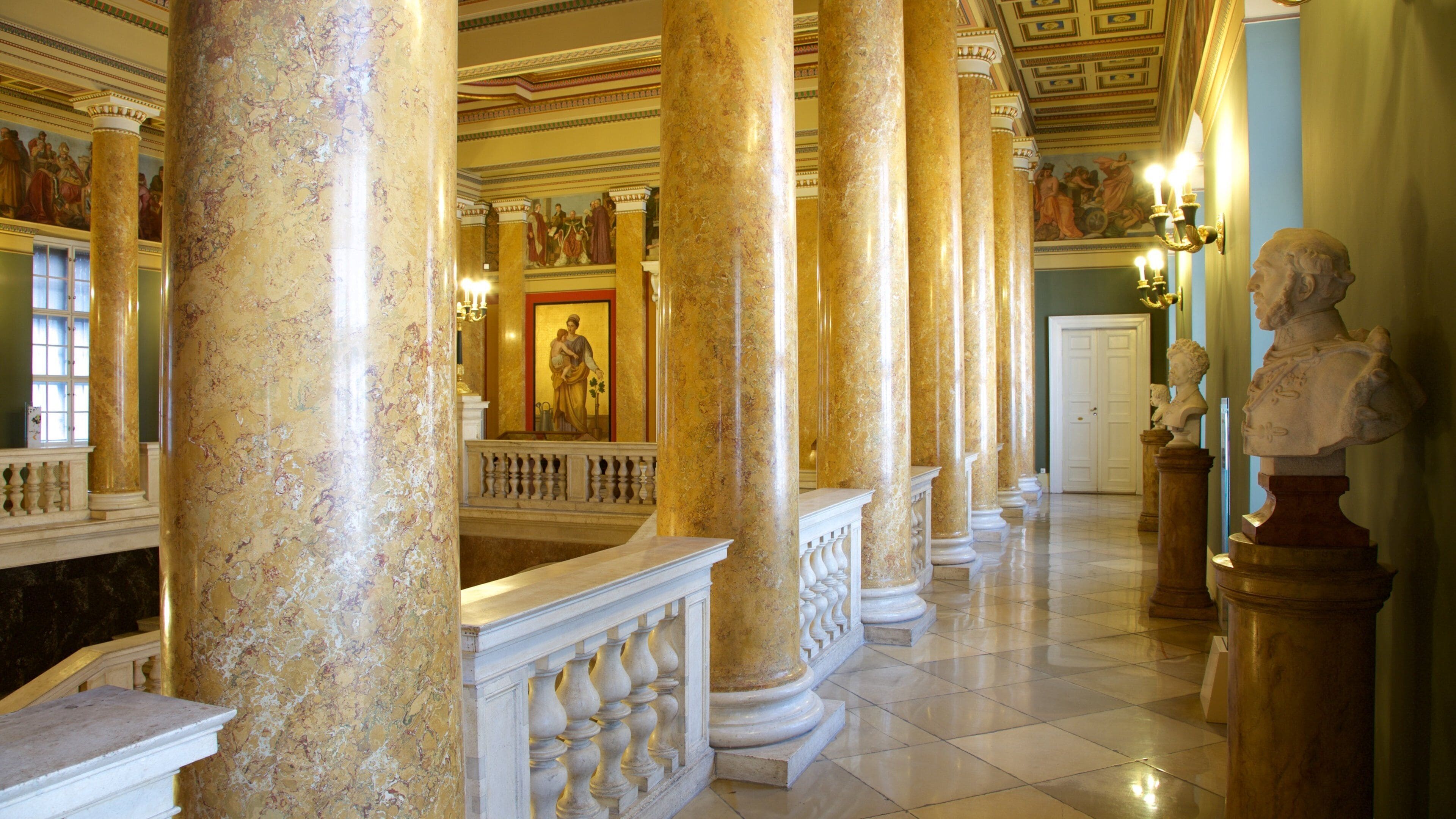 Hungarian National Museum showing interior views