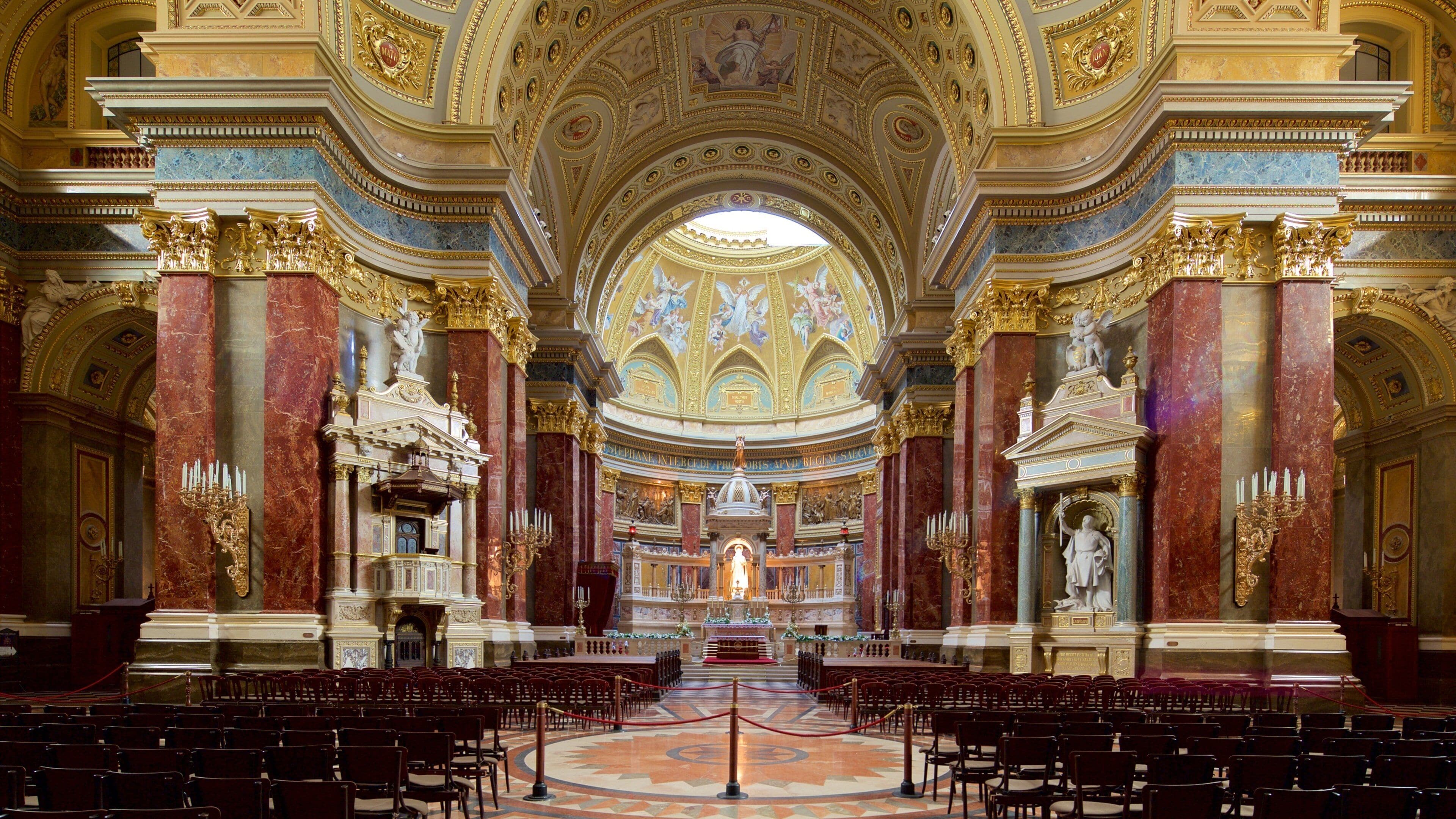 St. Stephen\'s Basilica showing interior views, religious elements and a church or cathedral