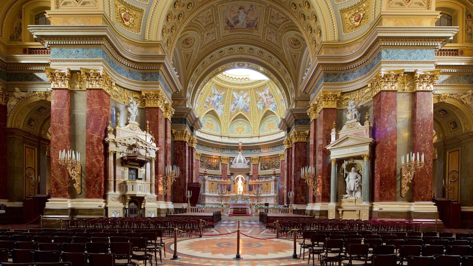St. Stephen\'s Basilica showing interior views, religious elements and a church or cathedral