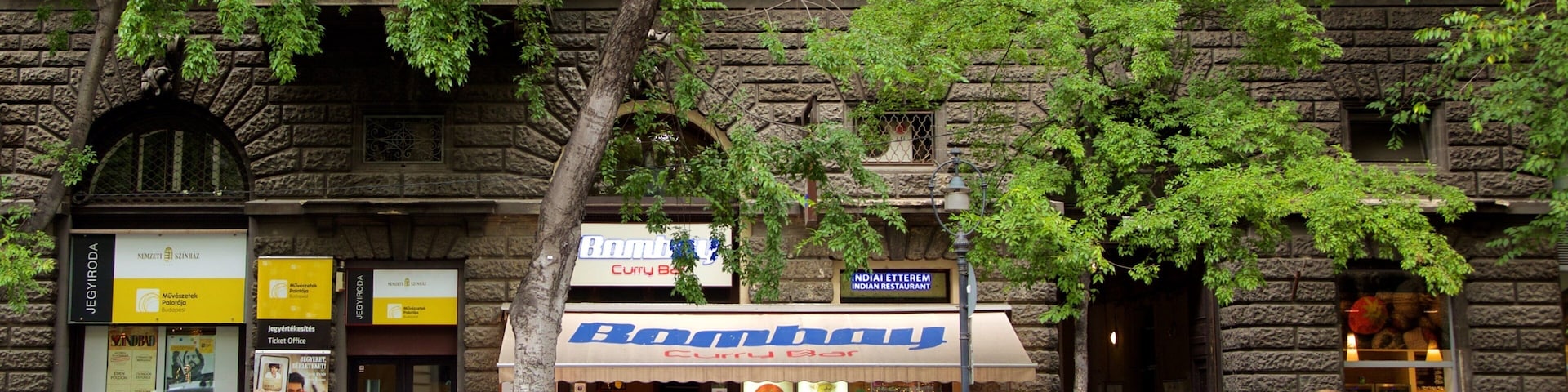 Andrassy Avenue which includes signage, street scenes and cycling