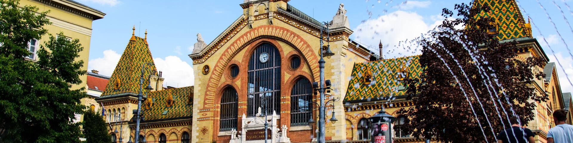 The Great Market Hall in Budapest an old market place and a tourist attraction