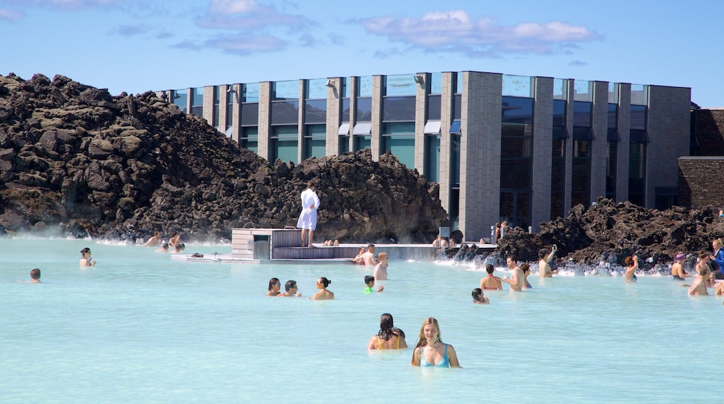Blue Lagoon featuring swimming, a hot spring and a luxury hotel or resort