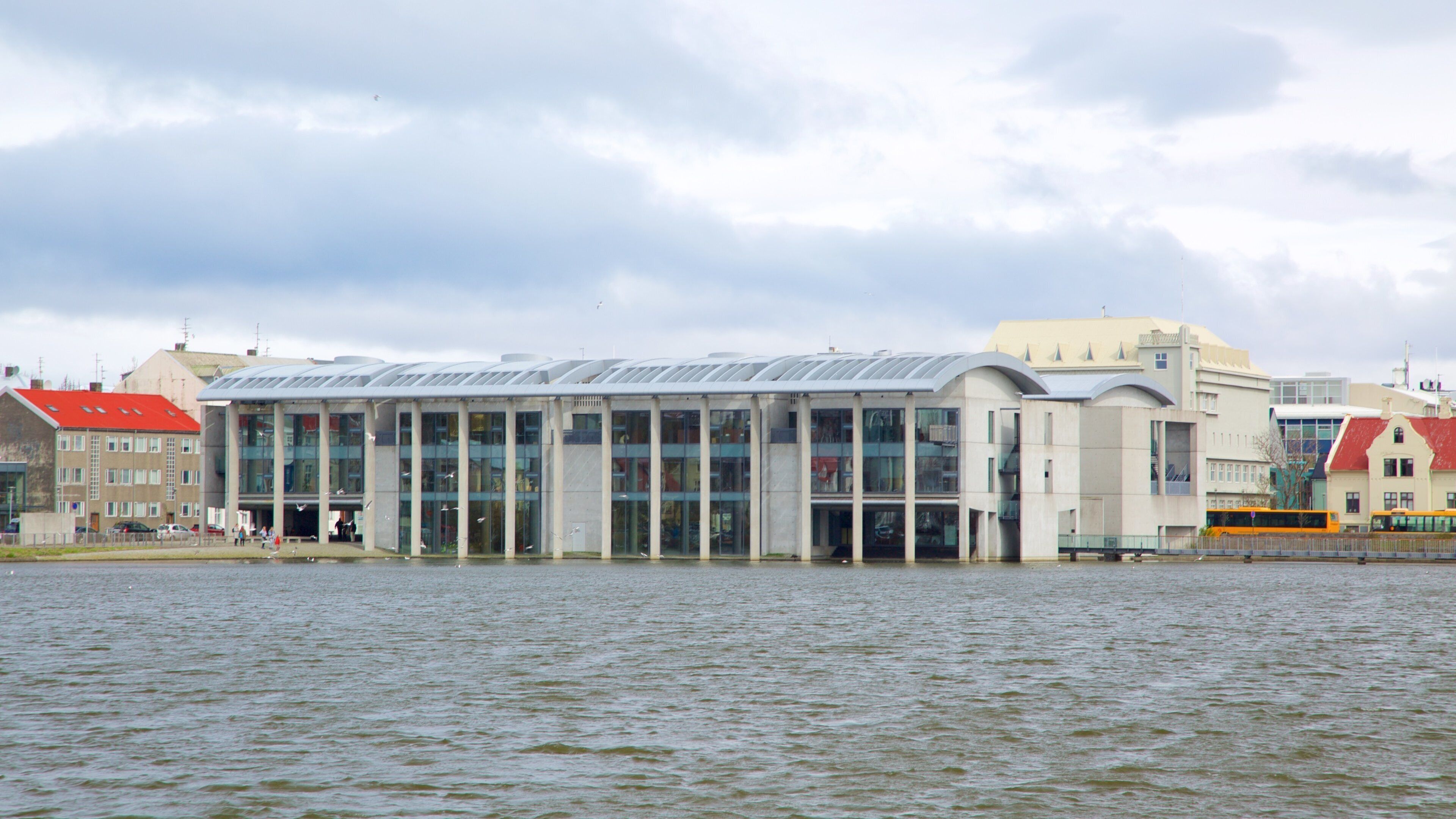 Reykjavik City Hall showing general coastal views