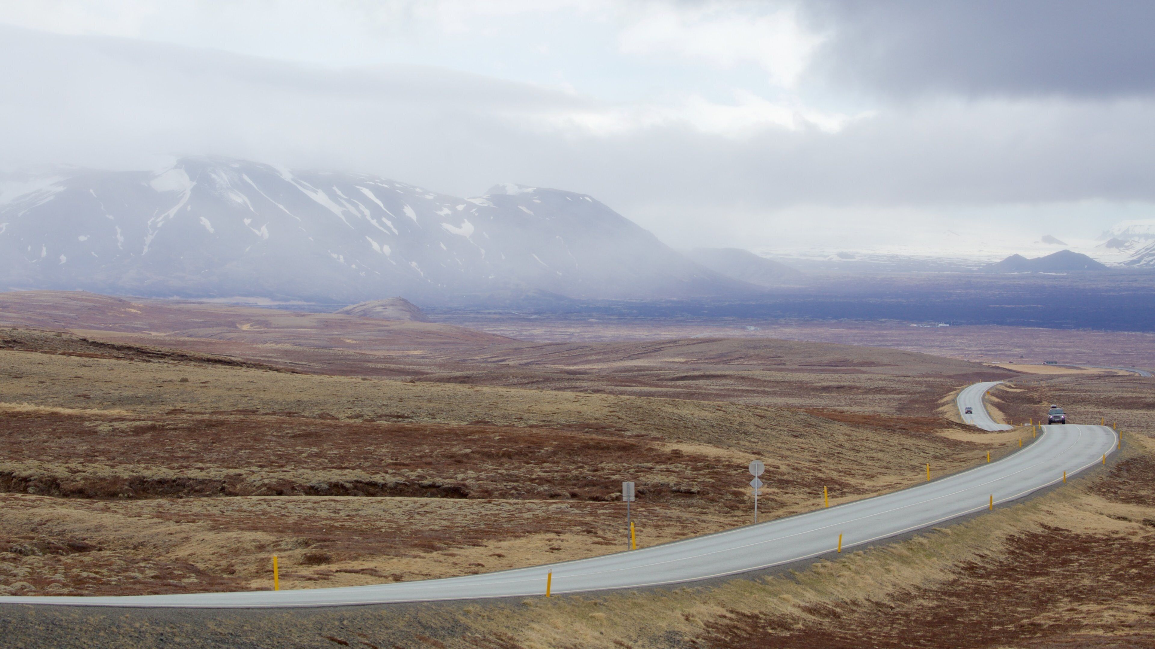 Thingvellir National Park showing tranquil scenes and mist or fog
