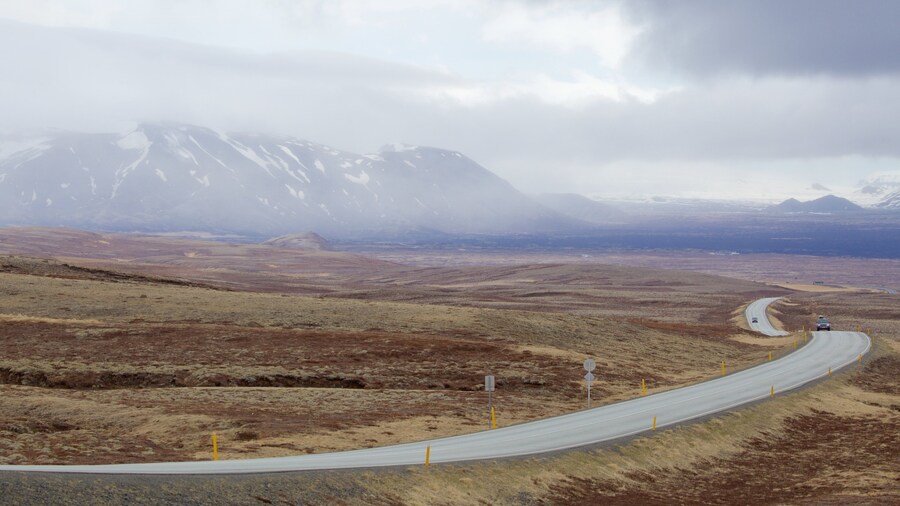 Thingvellir National Park featuring tranquil scenes and mist or fog