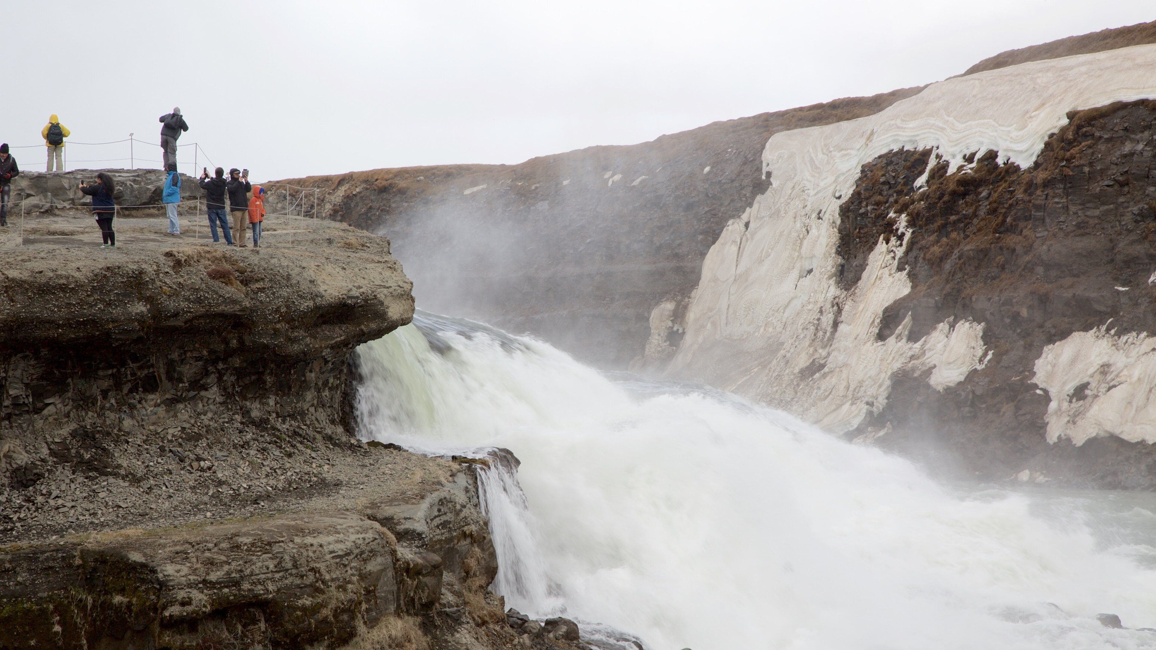 Gullfoss Waterfall which includes a cascade