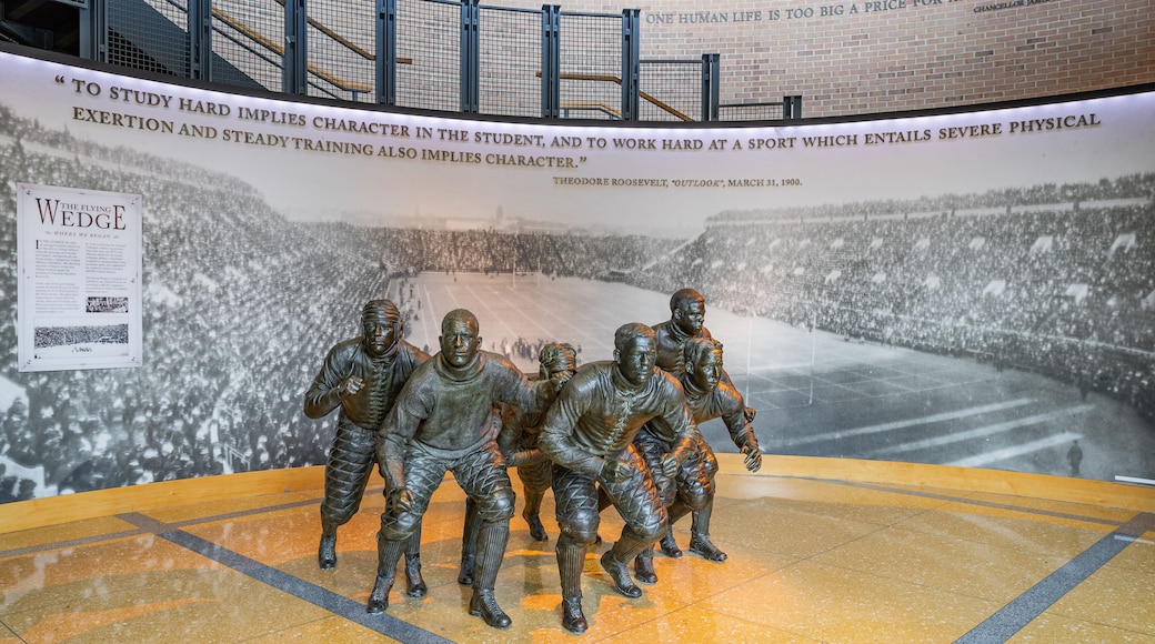 NCAA Hall of Champions showing a statue or sculpture