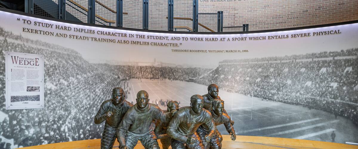 NCAA Hall of Champions showing a statue or sculpture