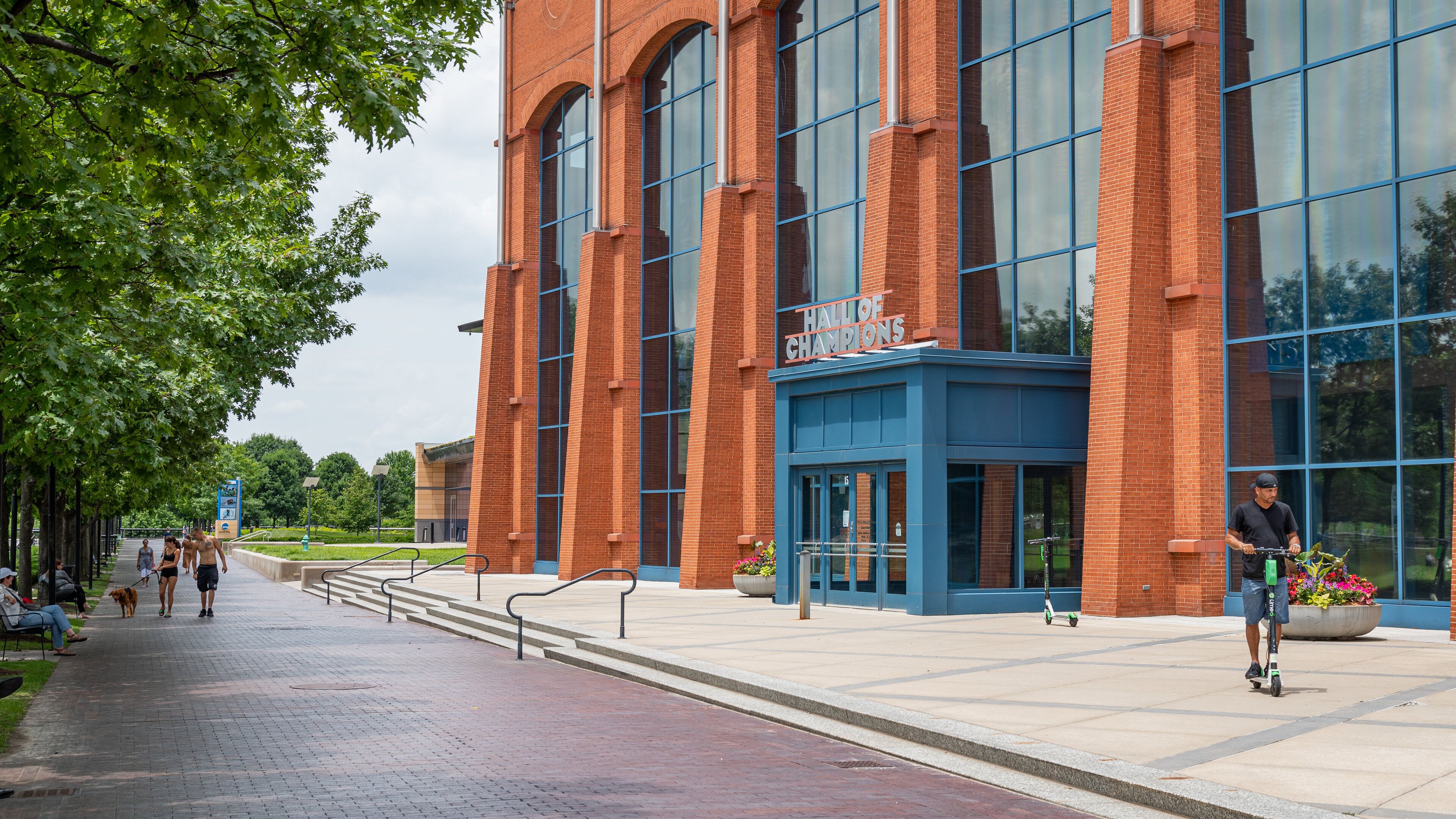 NCAA Hall of Champions showing street scenes