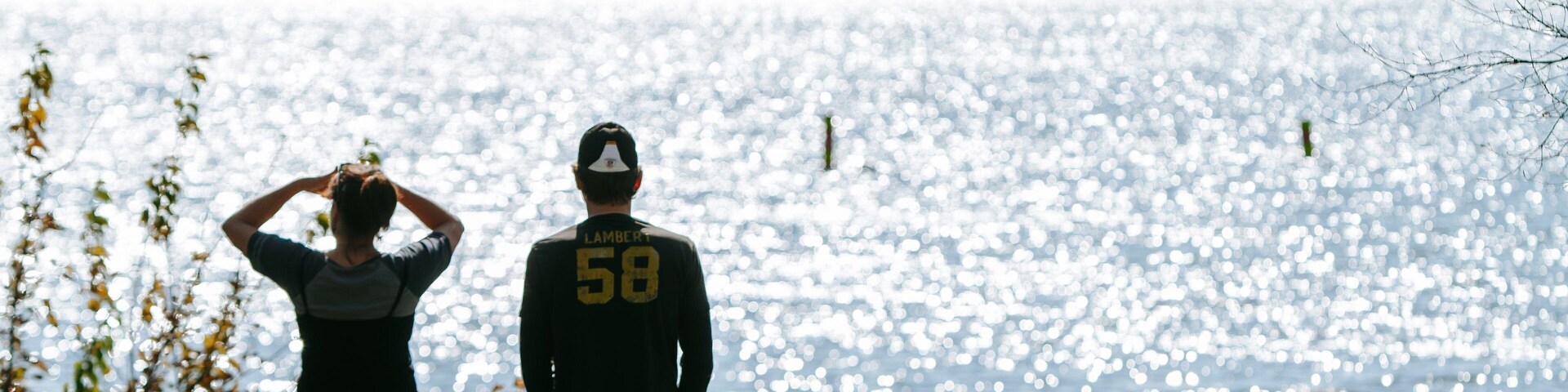 Eagle Creek Park featuring a river or creek as well as a couple