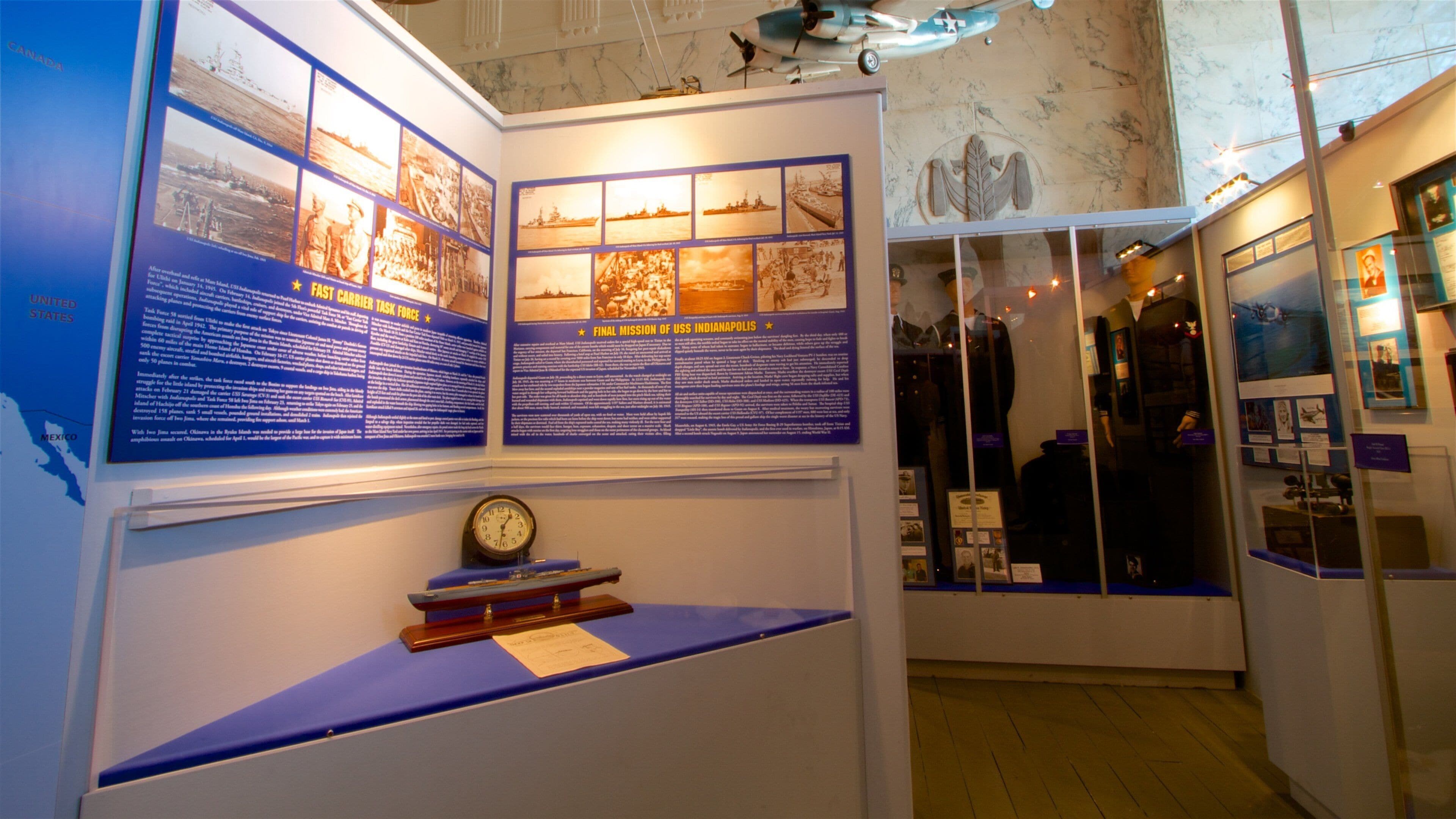 Indiana War Memorial showing interior views