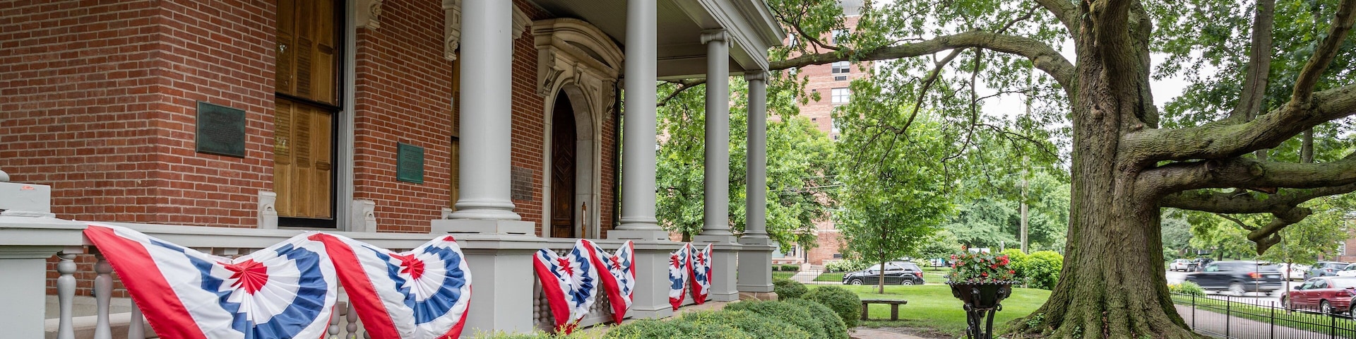 Benjamin Harrison Presidential Site featuring a house