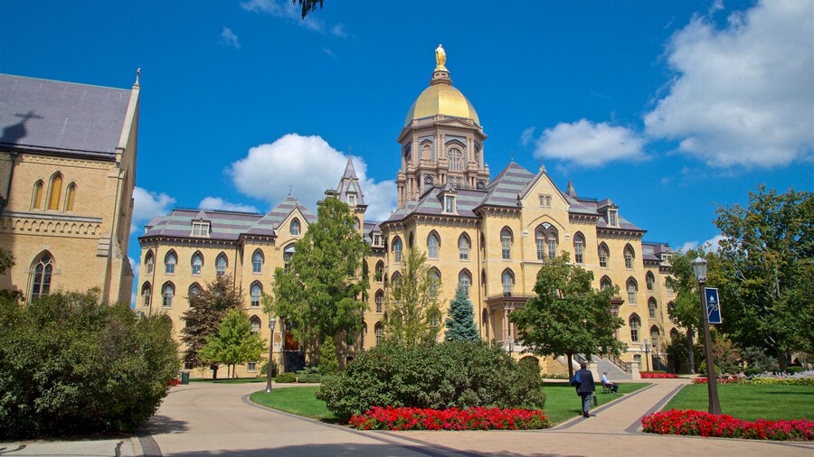 Basílica del Sagrado Corazón mostrando flores, un parque y patrimonio de arquitectura