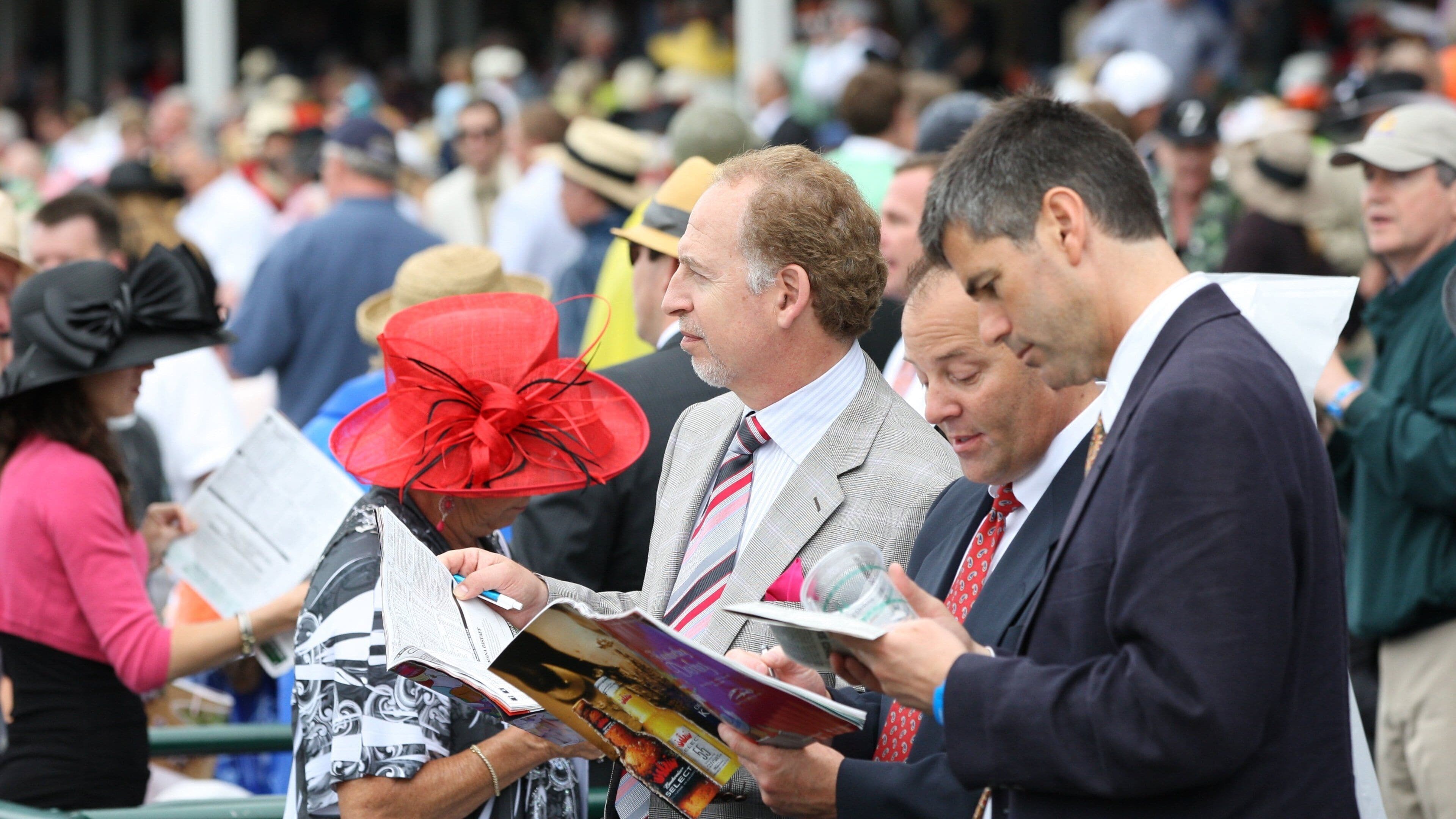 Churchill Downs as well as a small group of people