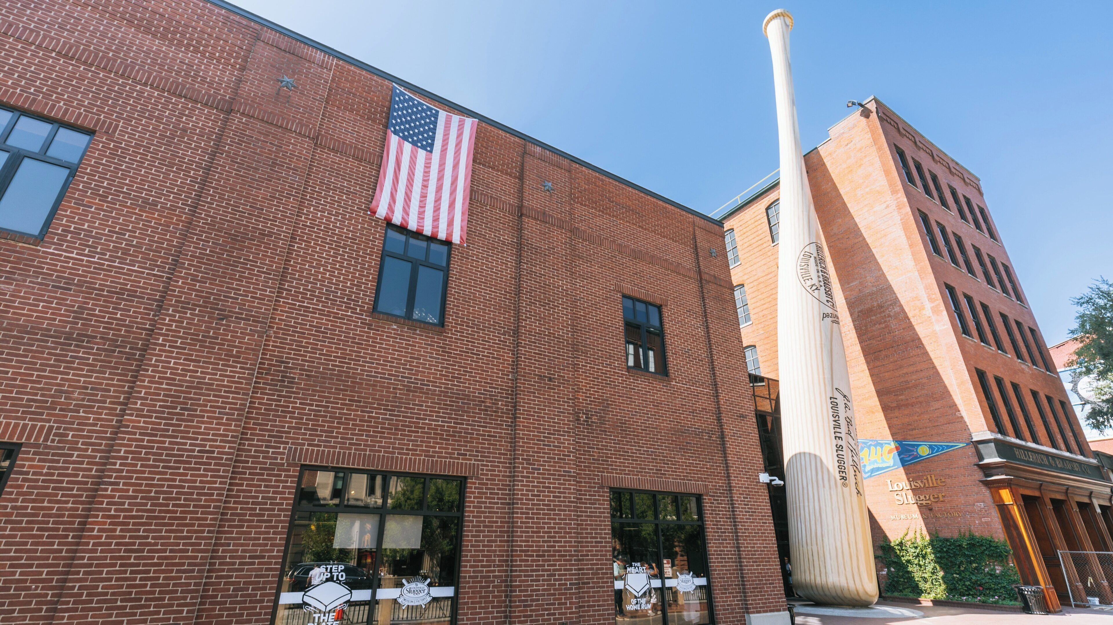 Exploration of Louisville Slugger Museum in Downtown Louisville, Kentucky on a Sunny Day