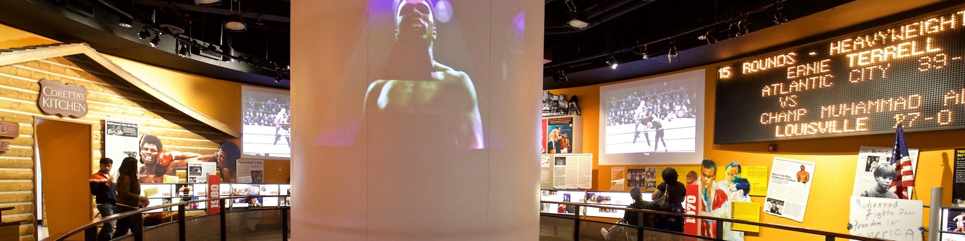 Muhammad Ali Center showing interior views