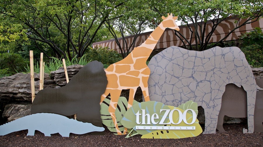 Louisville Zoo which includes signage