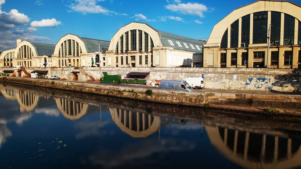 Central Market in Riga in Latvia